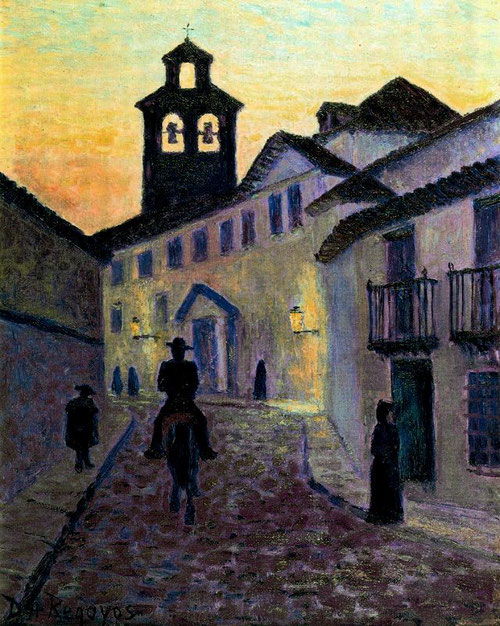 Una calle en Córdoba,1905.Óleo sobre tabla.40x31cm.wwwartelandia.com