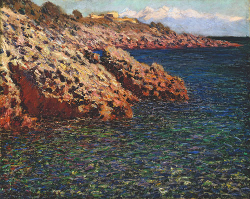 Claude Monet se dejó cautivar por el Mediterráneo el Cabo de Antibes en 1888. Óleo sobre lienzo 65x81cm. Columbus Museum of Art, Ohio....y no sólo en el ámbito estético sino por los beneficios del alma y cuerpo.