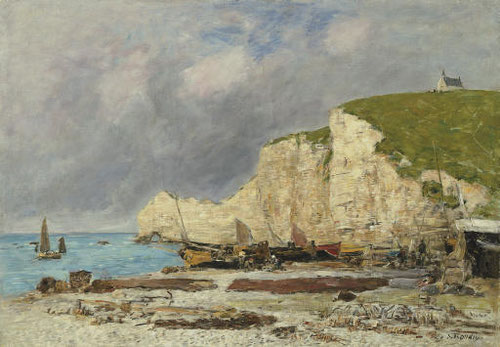 Eugène Boudin.Étretat 1891.78x110cm.Chazen Museum of Art,University of Wisconsin-Madison.