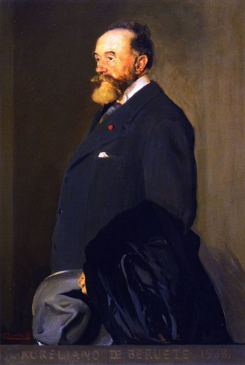 Sorolla. Aureliano Beruete 1908.Representa un homenaje a la cordial relación entre ambos artistas.Beruete conocía bien la obra de Velazquez.