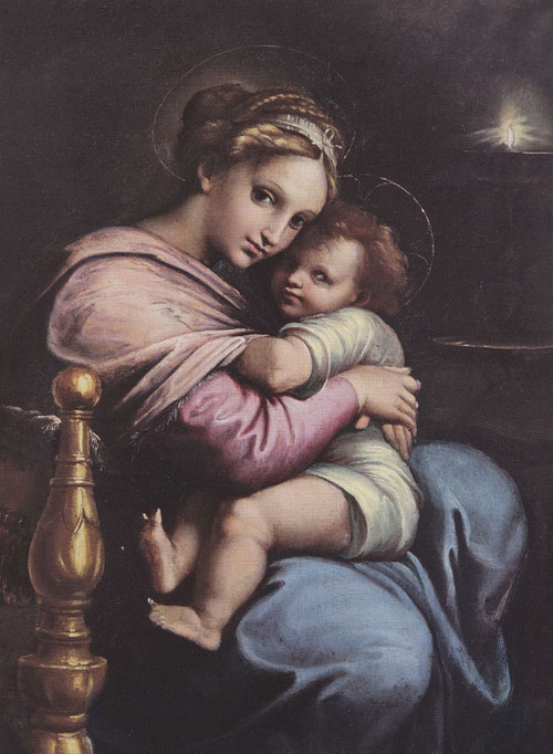 La Virgen de Wellington, 1518. Giulio Romano.Óleo sobre tabla.50x38cm. Londres, Wellington Collection.