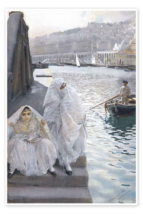 Anders Zorn. Desde el Puerto de Argel 1887. Acuarela sobre papel. 67x41cm. Estocolmo, Prins Eugens Waldemarsude.