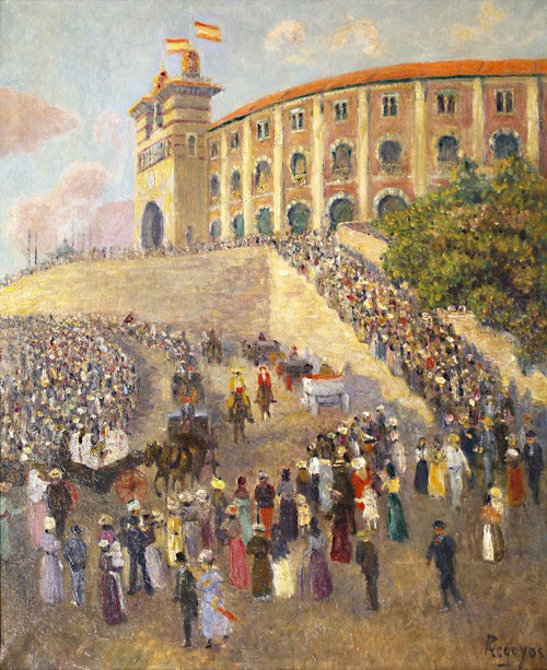 Salida de los toros de San Sebastian, 1903Óleo sobre lienzo,61x50cm.Colección particular.