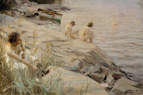 Anders Zorn. Al aire libre 1890.69x101 cm.Helsinki,Ateneum Art Museum.
