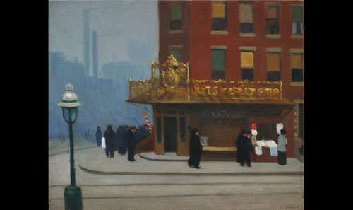 Hopper, Esquina de Nueva York.61x73cm.Óleo sobre lienzo. Colección privada.