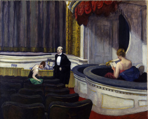 Hopper. Dos en el patio de butacas, 1927. Óleo sobre lienzo, 102x122cm. The Toledo Museum of Art.