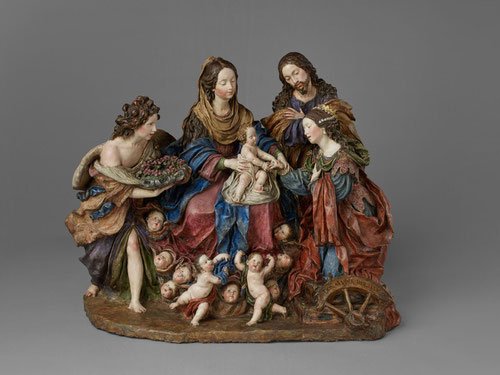 Los desposorios místicos de Santa Catalina,Luisa Roldan,(la Roldana)1692.Magnífica terracota de uno de los mayores talentos del SXVII, mujer artista pionera que ostentó el cargo de escultora de cámara.Trabajó en Sevilla,Cádiz y Madrid.