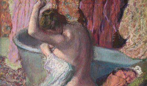 Edgar Degas,Despues del baño 1895. Carboncillo y pastel.