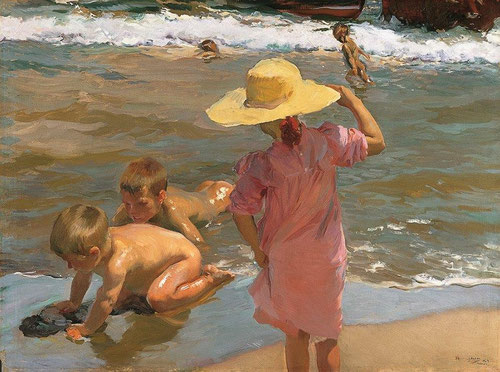 Sorolla.Niños a la orilla del mar. 1903.Óleo sobre lienzo,96x130cm.Philadelfia Museum of Art, Filadelfia.