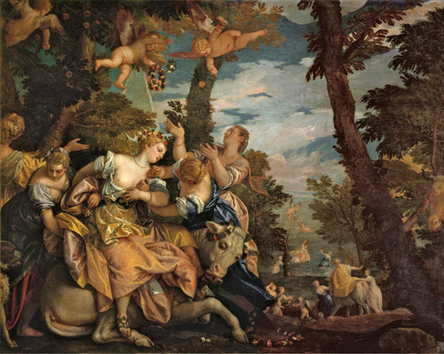 Paolo Veronese. Rapto de Europa 1575-80. Venecia. Palazzio Ducale.