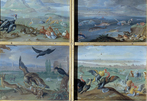 Jan van Kessel,el viejo.Las 4 partes del mundo,Asia.1600-Óleos sobre láminas de cobre de 17x12cm..asombroso!