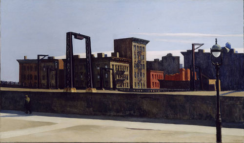 Hopper. El Loop del Puente Manhattan, 1928. Óleo sobre lienzo, 88x152cm Addison Gallery of American.