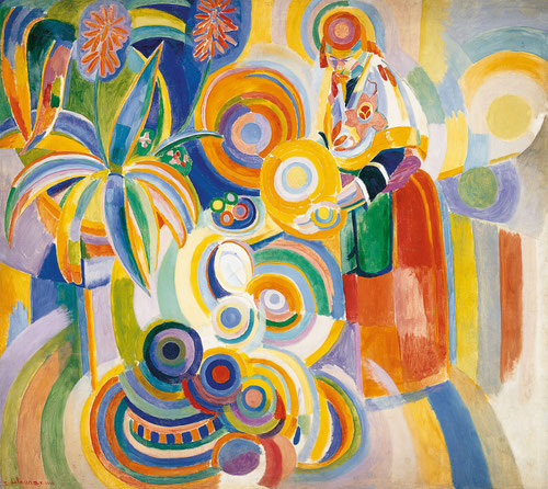 Robert DeDelaunay.Portuguesa 1916. Donde la simultaneidad de la mirada y el interés por las leyes y posibilidades del color, llena de contrastes sus lienzos, creando un vocabulario personal.