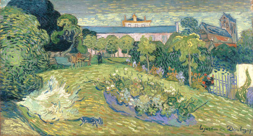 Vincent Van Gogh.1890 El jardín de Daubigny.Uno de los grandes de la pintura universal,influyó entre expresionistas alemanes y fauvistas.Conoció a Bernard, Toulouse Lautrec,Gauguin, Seurat,Signac,Cézanne,pinceladas expresivas y color vivo.