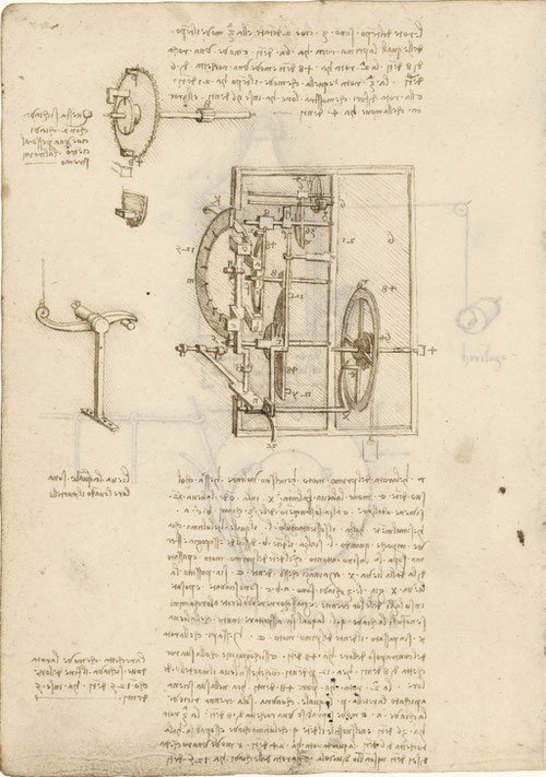 Leonardo da Vinci, conocido por sus dibujos preparatorios, son fiel reflejo de la OBSERVACIÓN-EXPERIMENTACIÓN. NACE EL INTERÉS EMPÍRICO POR LA REALIDAD. Como el dispositivo de relojes, constituye unidad científica e intelectual.