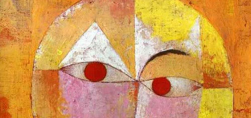 Detalle de Paul Klee.Senecio,1922.Pintor suizo en 1920 ingresó en la Bahaus de Weimar como profesor,conoció a Kandinsky,su lectura de los clásicos, Leonardo,Goya,Rembrandt,Cézanne y una vida de recogimiento espiritual íó como resultado una prolífica obra.