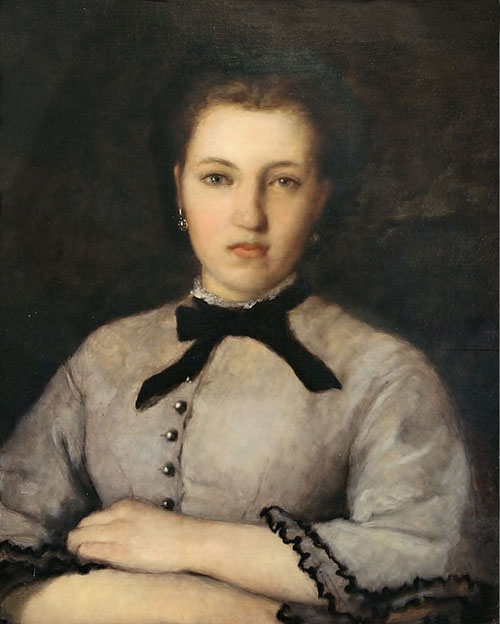 Retrato de Marie Zélie Laporte 1864.Óleo sobre lienzo.61x50cm. Adquirido con la ayuda de FRAM y de una suscripción pública.En los retratos prescinde del dibujo y del contraste tonal en favor de un puro tejido vibrante de toques de color.