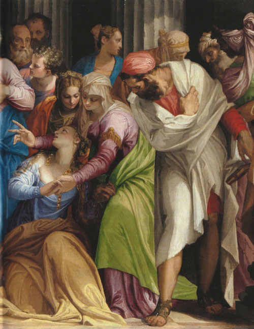Detalle de la Conversión de Maria Magdalena de la National Gallery, obra de excepcional intensidad emotiva y soberbia calidad de ejecución.