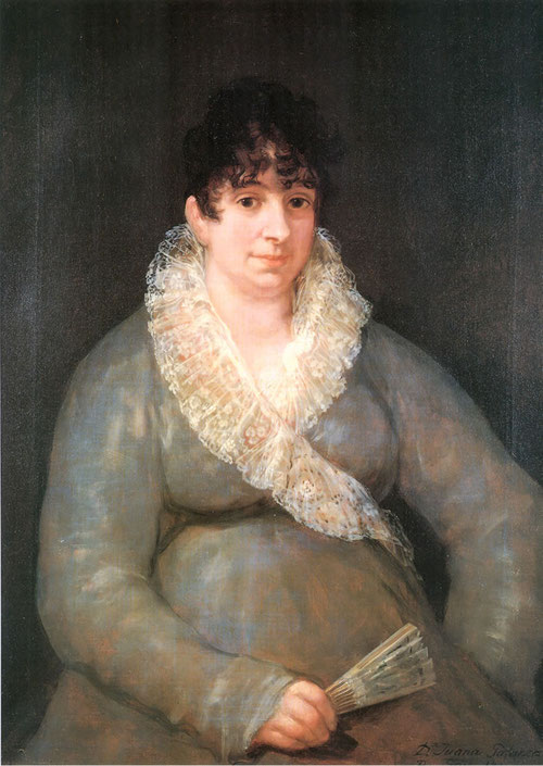 Retrato de Jauna galarza Goicoechea,1810.Pinta a sus consuegros.De formas generosa y brazos rollizos de rasgos poco agraciados pero saludable.Se trata del mismo año en que empezó a trabajar Los desastres de la Guerra.