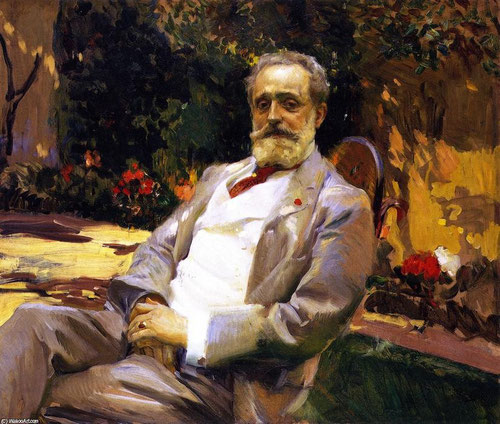 El pintor Raimundo de Madrazo,1906.Óleo sobre lienzo.97x114cm.The Hispanic Society of America, Nueva York.