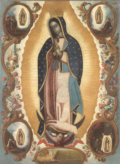 Francisco Antonio Vallejo. Virgen de Guadalupe 1777. öleo sobre cobre.104x82cm. Sevilla,colección particular.