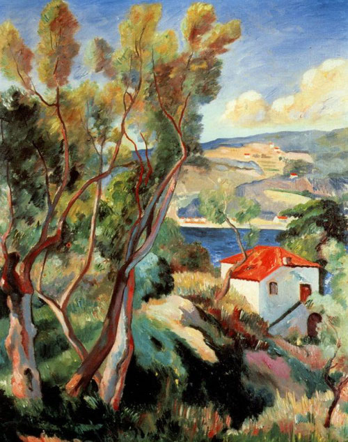 Henri Manguin.La rada de Villefranche 1913.ôleo sobre lienzo,92x73cm.Association des Amis du Musée du Petit Palais, Ginebra.