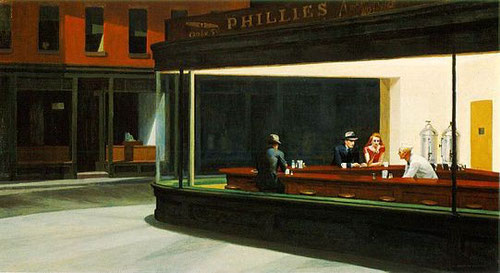 Hopper, "Nightwalks" La gran ausente, aunque no forma parte de la expo es de las más conocidas.