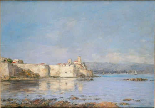 Eugène Buudin.El Puerto de Antibes 1893.Musée d´Orsay,Paris. Profundizó en la comprensión de la luz mediterránea,residió en la ciudad provenzal"La pintura no puede alcanzar esa luminosidad"Ciudad fortificada