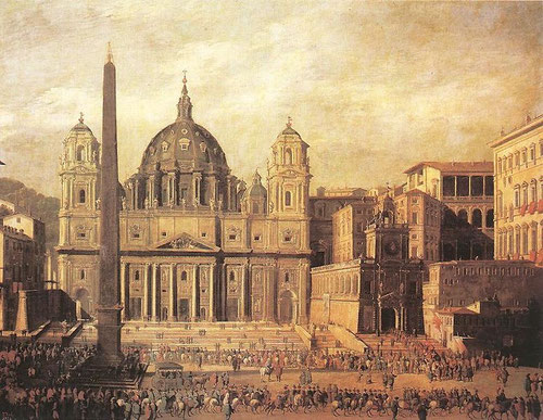 Viviano Codazi.Exterior de San Pedro.168cmx220cm. Madrid, Museo Nacional del Prado.