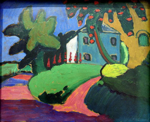 Jardín en Murnau de Gabrielle Münter 1910.