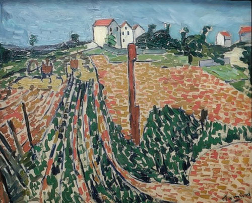 Maurice de Vlaminck. Camino entre huertos.1905.Kunstmuseum Winterthur.