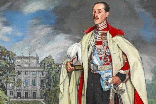 Retrato de Jacobo Fitz-James Stuart y Falcó, XVII duque de Alba, 1918,Ignacio Zuloaga. 217x167cm. De una gran fuerza expresiva, tras cielo borrascoso y plomizo.