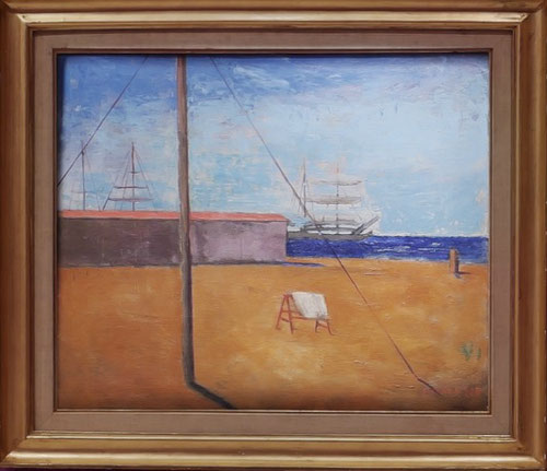 Carlo Carrá. Amanecer en la orilla del mar 1928. Colección particular,Suiza.