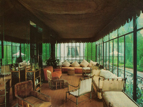 Sun room at Villas Trianon from W magazine 