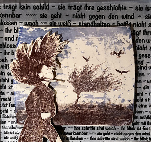 Keramik Collage für Ausstellung von SOLWODI für Frauenrechte im Frauenmuseum Bonn