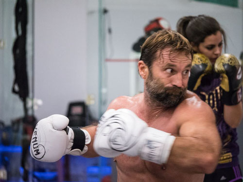 Justin West hitting the bag Photo Colin Byrne