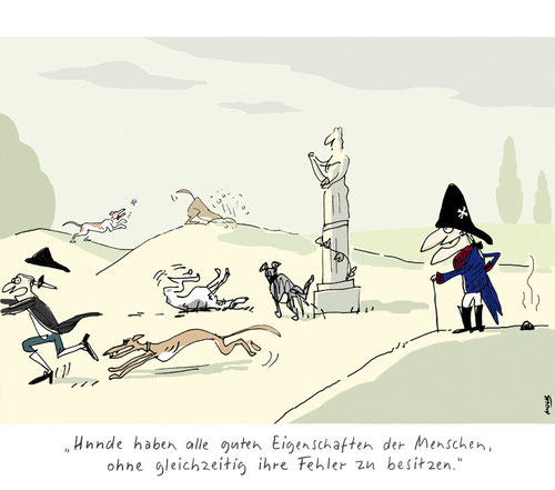 Cartoon von Mock zu Hunden
