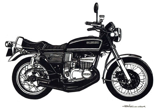 Drawing of SUZUKI GT380