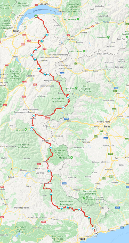 Route des Grandes Alpes (Tour für Motorrad und Auto) - Pässe.Info