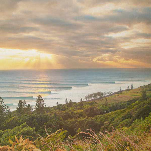Photo on Timber Lennox Head Sunrise