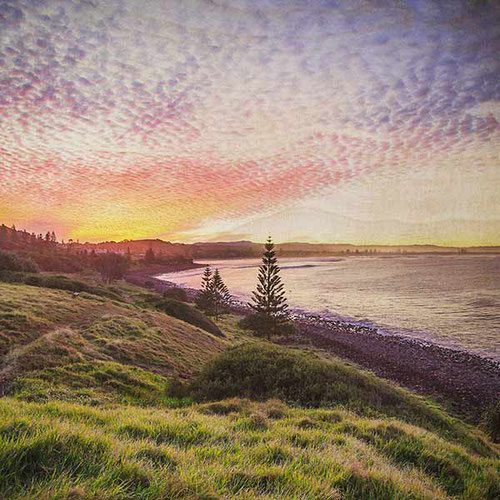 Photo on Timber Lennox Head Sunset