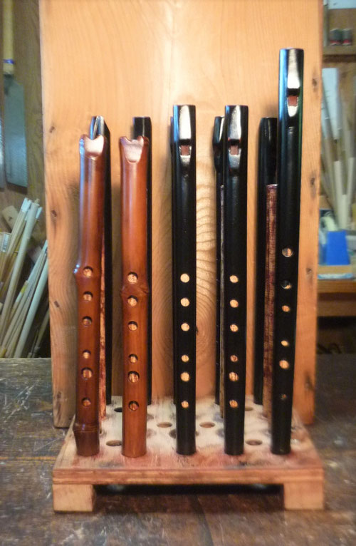 手作り木製ケーナG管