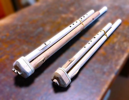 3連笛・４連笛の製作中～仮組立て～