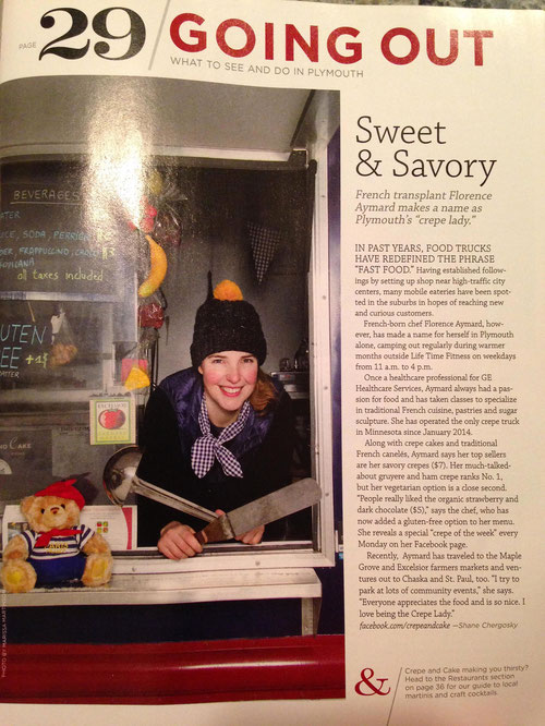 Plymouth magazine Crepe and Cake