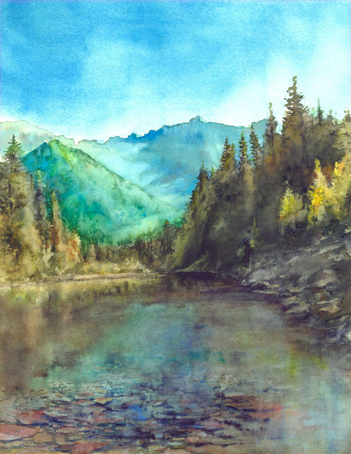 watercolor Painting Print