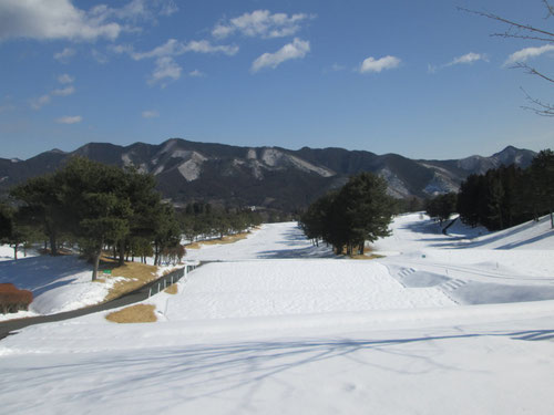 足利カントリークラブの雪景色