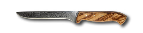 Kochmesser, Damast 215 Lagen, Heft Zebrano