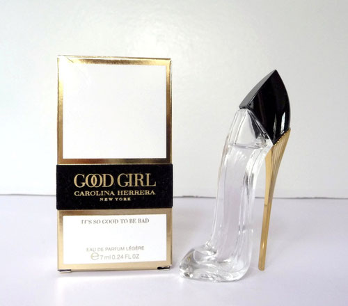 CAROLINA HERRERA - GOOD GIRL, EAU DE PARFUM LEGERE 7 ML : MINIATURE EN VERRE TRANSPARENT ET NOIRE