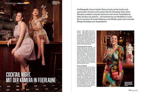 Cocktail Night - Modestrecke mit Curvy Model und straight size Model im Renthof Kassel - stilvolle Modefotografie von Yvonne Sophie Thöne für Pictures Magazin