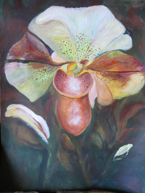 Travail sur le motif pour l'exposition sur les jardins
